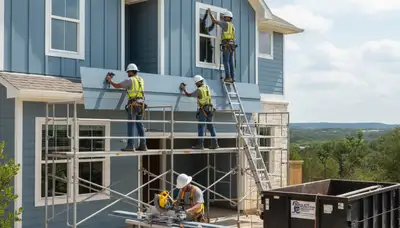Austin, TX siding contractor exterior home siding installation for residential renovation