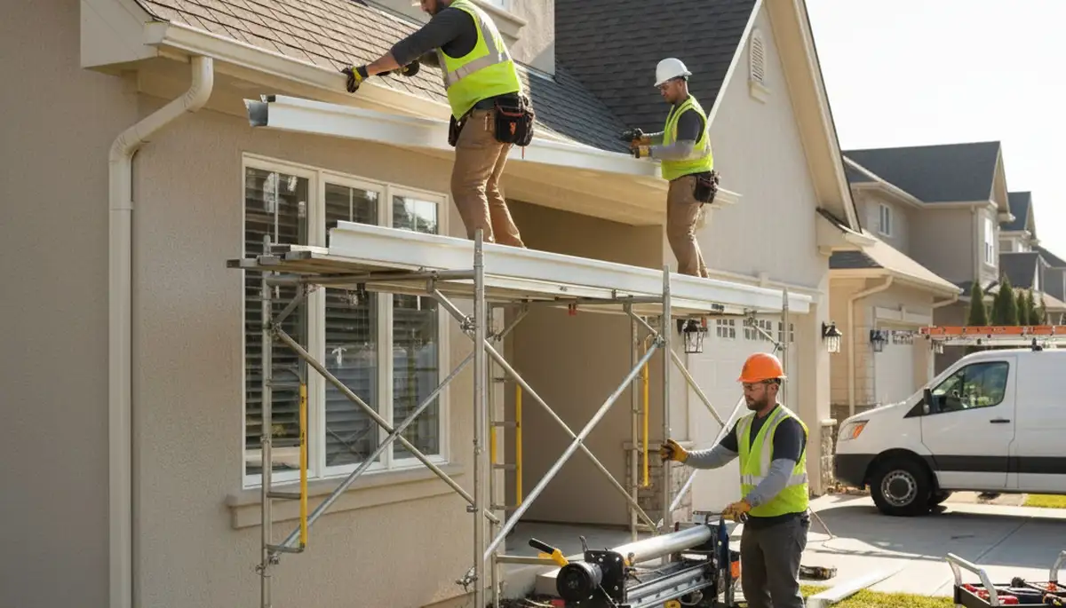 Austin, TX gutter installation protecting siding and foundations from rain runoff