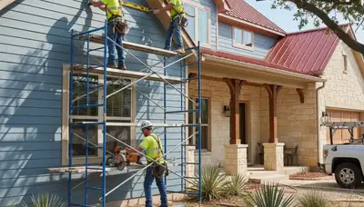 Austin, TX siding contractor image for residential siding installation and exterior home improvement
