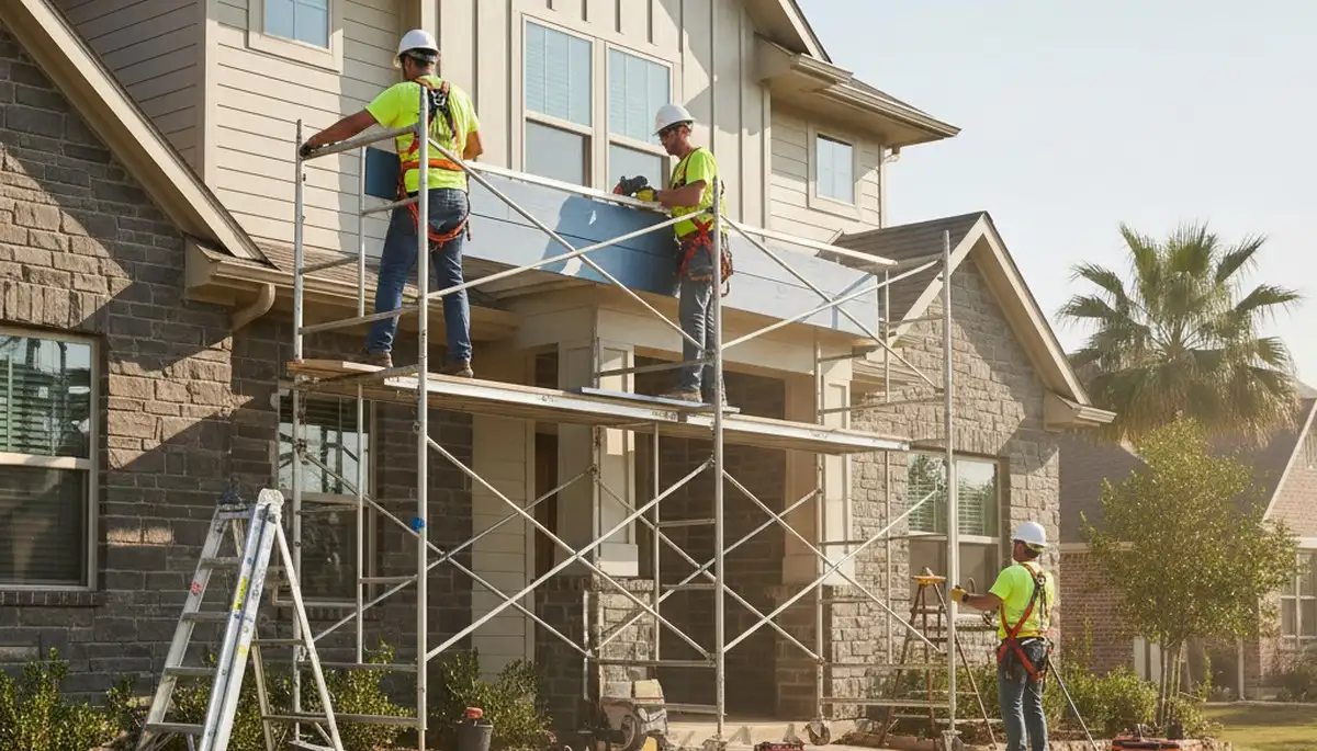 Austin, TX siding contractor exterior installation on a residential home
