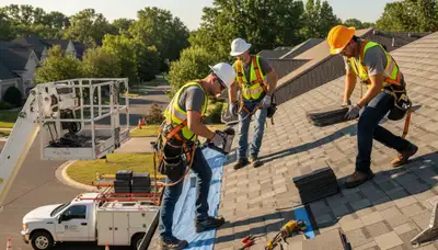 Austin, TX siding contractor repairing exterior siding for a home improvement project